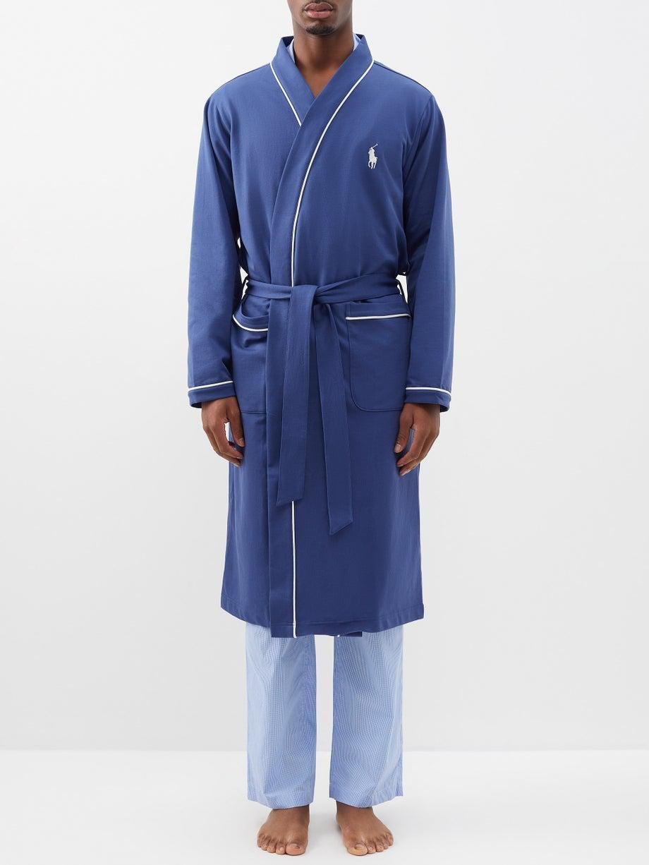 Logo-embroidered cotton-blend jersey robe by POLO RALPH LAUREN