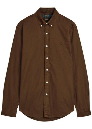 Logo-embroidered cotton shirt by POLO RALPH LAUREN