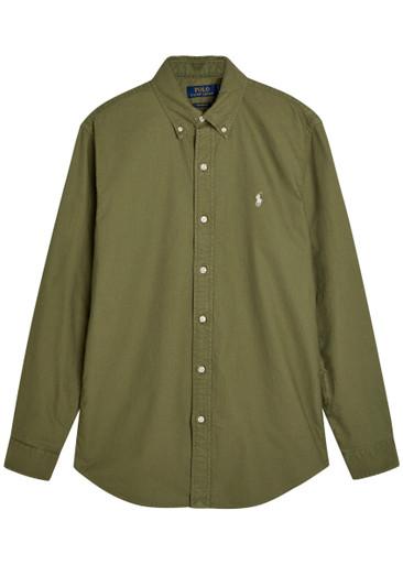 Logo-embroidered cotton shirt by POLO RALPH LAUREN