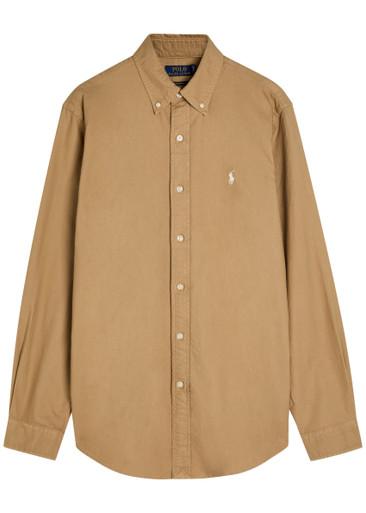 Logo-embroidered cotton shirt by POLO RALPH LAUREN