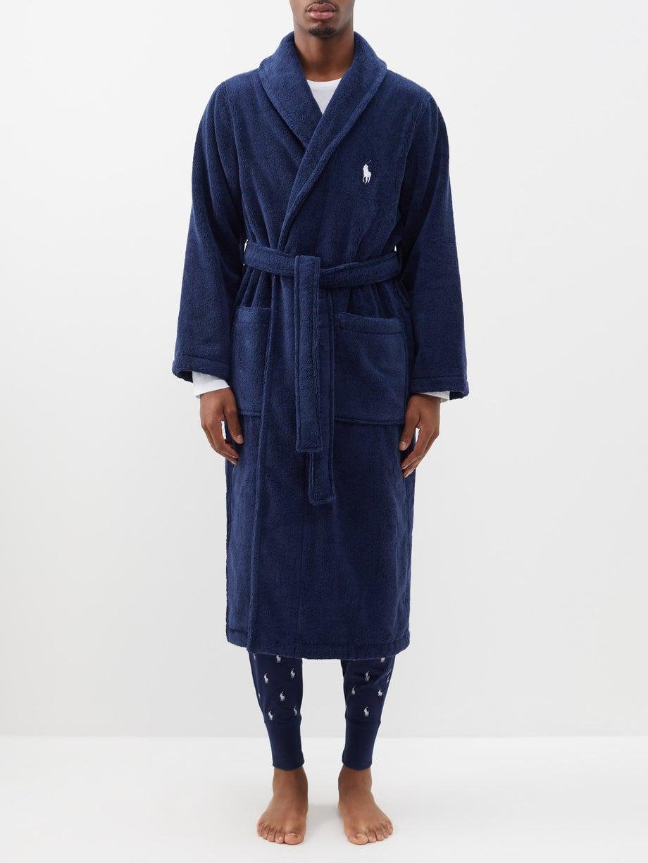 Logo-embroidered cotton-terry bath robe by POLO RALPH LAUREN