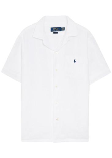 Logo-embroidered linen shirt by POLO RALPH LAUREN