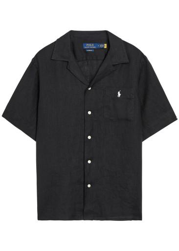 Logo-embroidered linen shirt by POLO RALPH LAUREN
