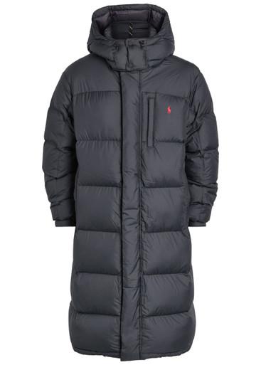 Logo-embroidered padded shell coat by POLO RALPH LAUREN