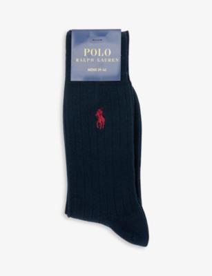 Logo-embroidered stretch-cotton blend socks by POLO RALPH LAUREN