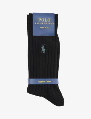Logo-embroidered stretch-cotton blend socks by POLO RALPH LAUREN