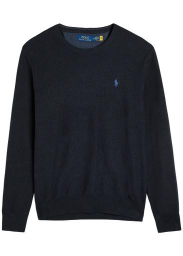 Logo-embroidered waffle-knit jumper by POLO RALPH LAUREN