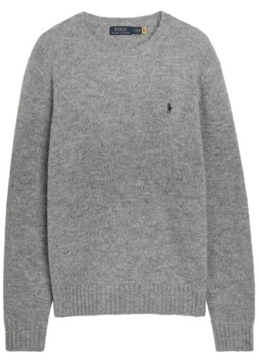 Logo-embroidered wool-blend jumper by POLO RALPH LAUREN