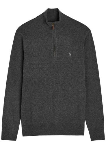 Logo half-zip wool jumper by POLO RALPH LAUREN
