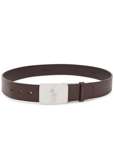 Logo leather belt by POLO RALPH LAUREN