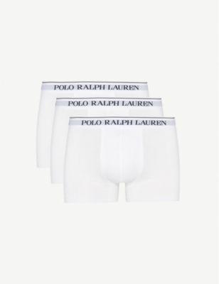 Logo waistband classic-fit stretch-cotton trunks pack of three by POLO RALPH LAUREN