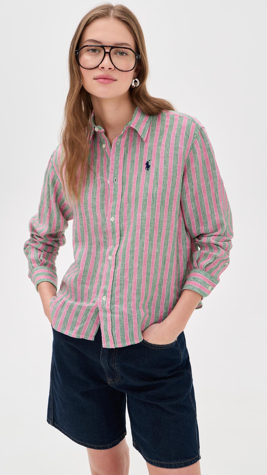Long Sleeve Linen Button Down by POLO RALPH LAUREN