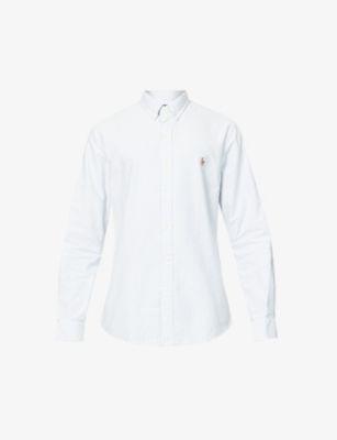 Long-sleeved button-down slim-fit cotton Oxford shirt by POLO RALPH LAUREN