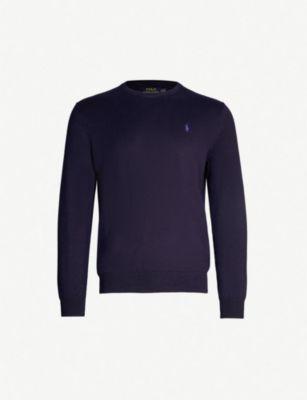Long-sleeved crewneck cotton jumper by POLO RALPH LAUREN