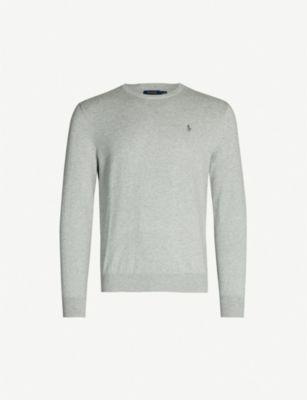 Long-sleeved crewneck cotton jumper by POLO RALPH LAUREN