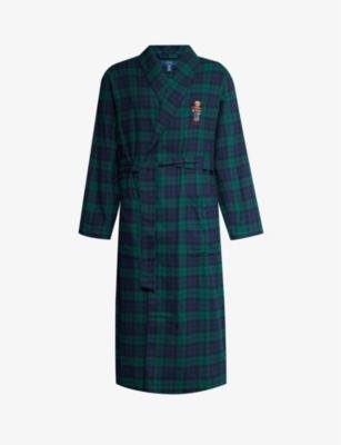 Lounge brand-embroidered cotton robe by POLO RALPH LAUREN