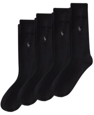 Macys Exclusive Men's Flat Knit Slack Dress Socks, 4-Pack by POLO RALPH LAUREN
