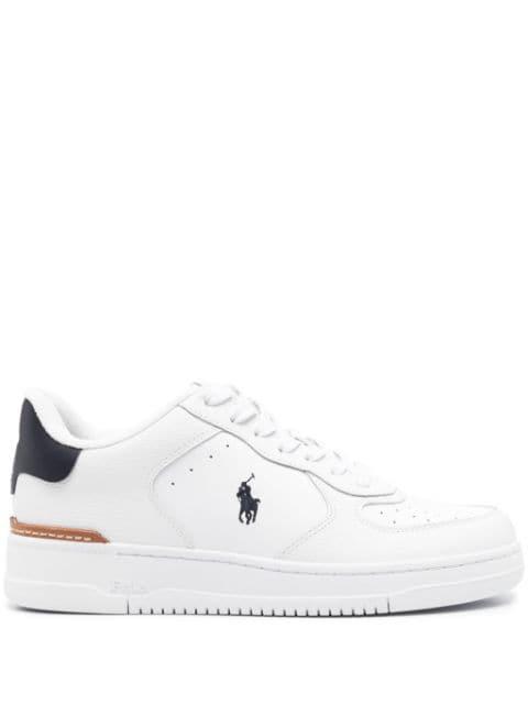Masters Court logo-embroidered leather sneakers by POLO RALPH LAUREN