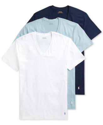 Men's 3-Pack V-Neck Classic Undershirts by POLO RALPH LAUREN