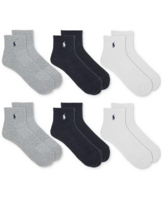 Men's 6-Pack Performance Sport Quarter Socks by POLO RALPH LAUREN