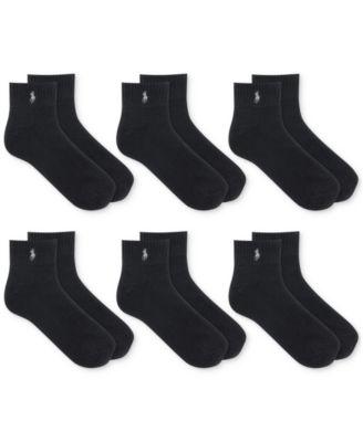 Men's 6-Pack Performance Sport Quarter Socks by POLO RALPH LAUREN