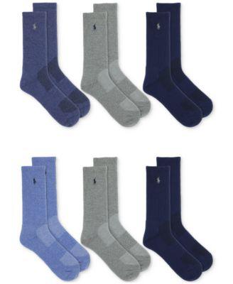 Men's 6-Pk. Performance Sport Crew Socks by POLO RALPH LAUREN