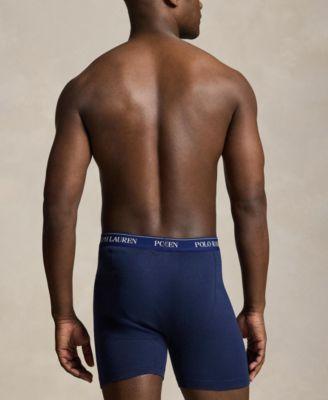 Men's Classic Cotton Knit Boxer Briefs , 3-Pack Set by POLO RALPH LAUREN