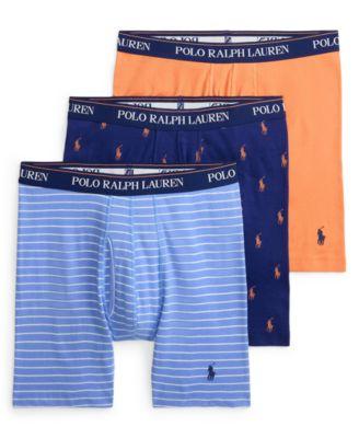Men's Classic Cotton Knit Boxer Briefs , 3-Pack Set by POLO RALPH LAUREN