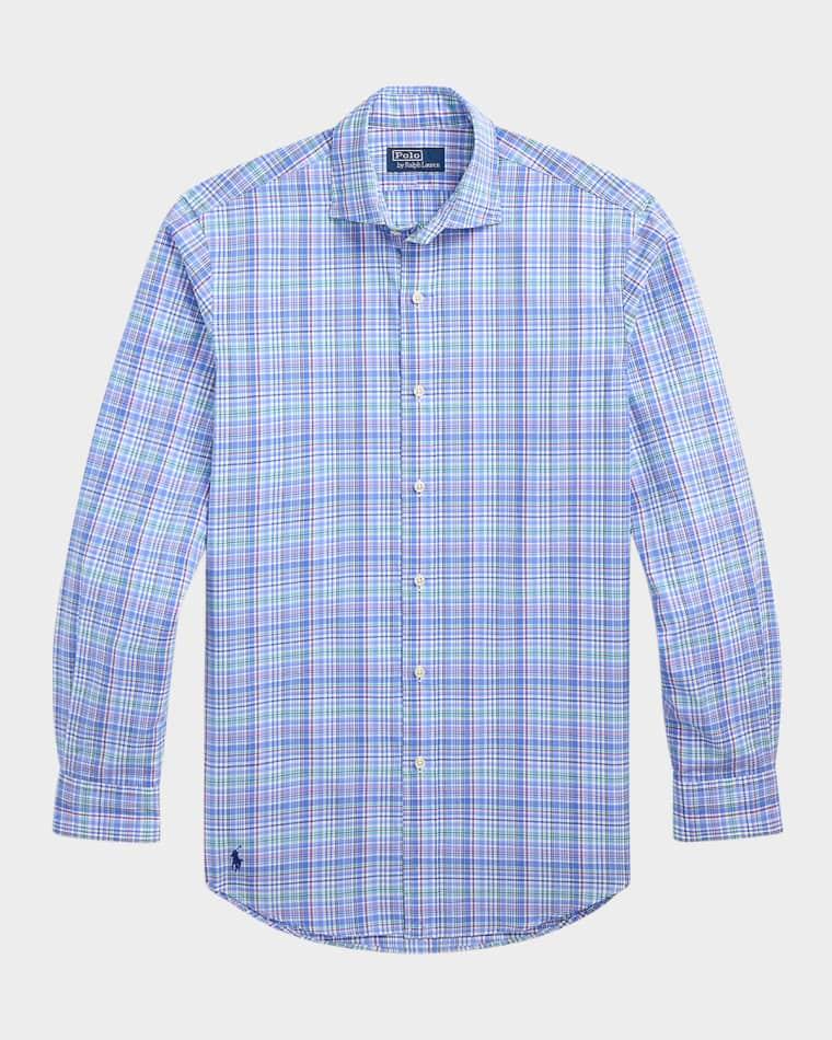 Men's Classic-Fit Checked Poplin Sport Shirt by POLO RALPH LAUREN