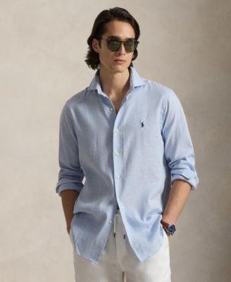Men's Classic-Fit Herringbone Pattern Shirt by POLO RALPH LAUREN