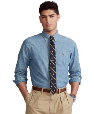 Men's Classic-Fit Indigo Chambray Shirt by POLO RALPH LAUREN