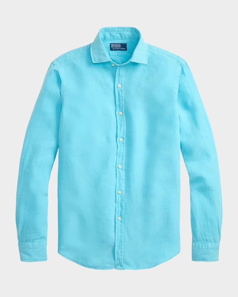 Men's Classic-Fit Slub Linen Button-Down Shirt by POLO RALPH LAUREN