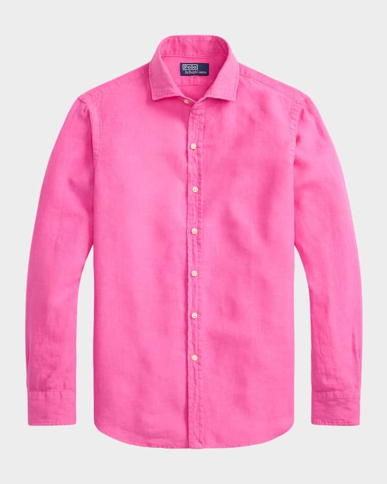 Men's Classic-Fit Slub Linen Button-Down Shirt by POLO RALPH LAUREN