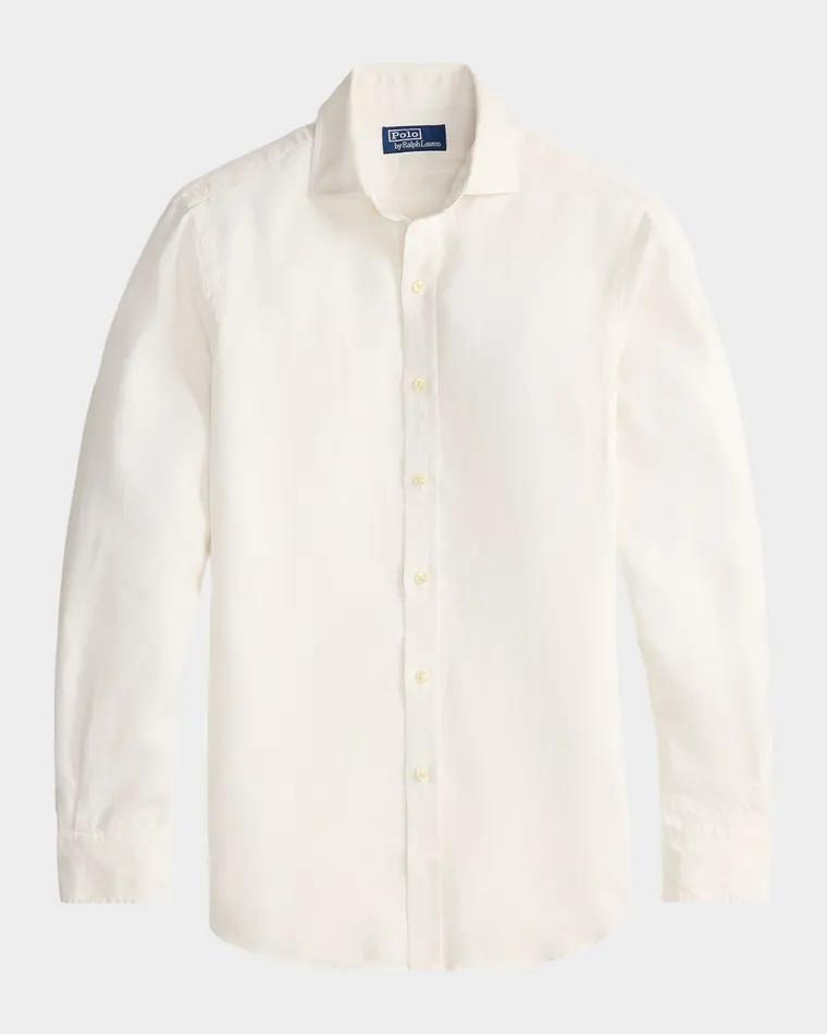 Men's Classic-Fit Slub Linen Button-Down Shirt by POLO RALPH LAUREN