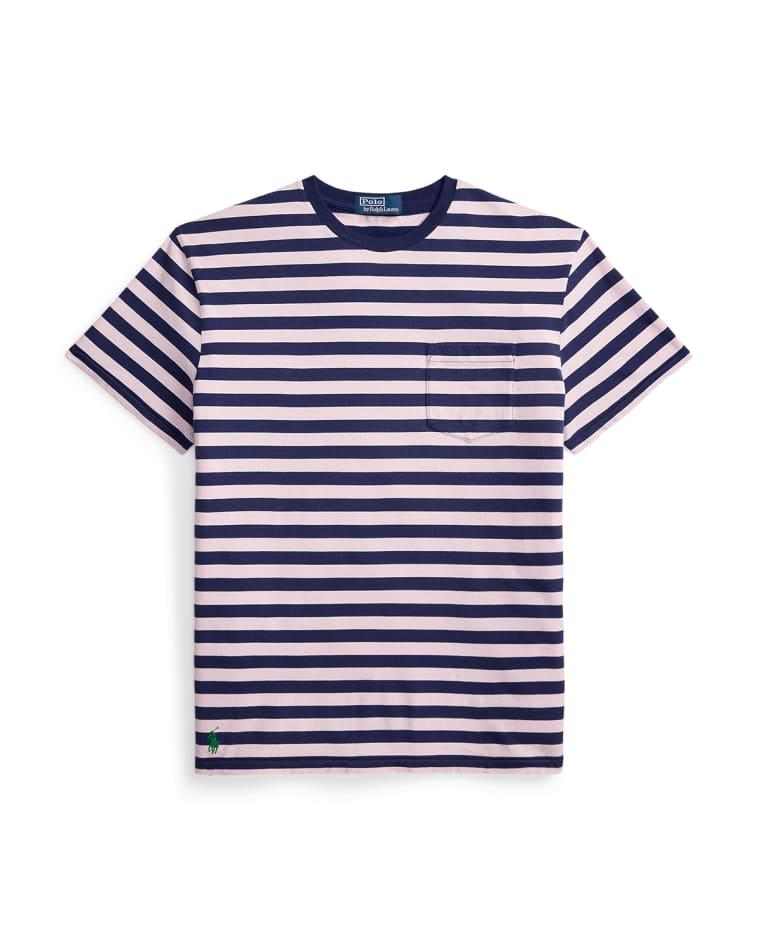 Men's Classic Fit Stripe Jersey Crewneck T-Shirt by POLO RALPH LAUREN