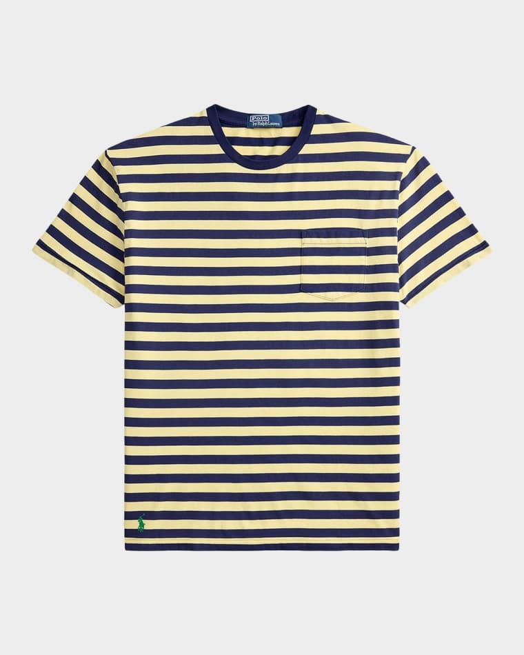 Men's Classic Fit Stripe Jersey Pocket T-Shirt by POLO RALPH LAUREN