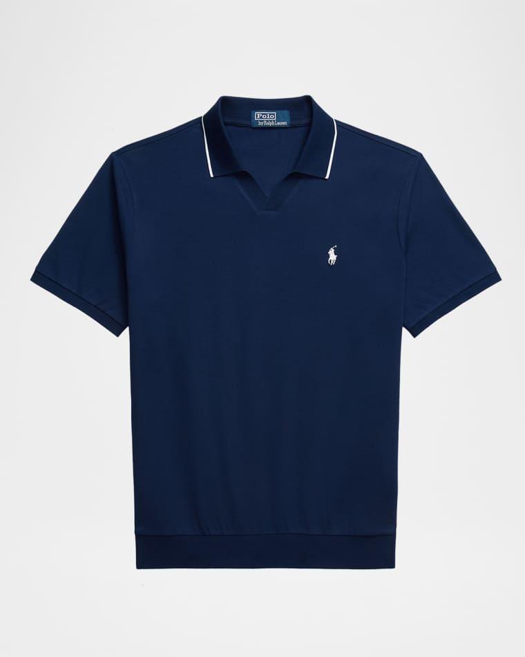 Men's Cotton Jacquard Pique Short-Sleeve Polo Shirt by POLO RALPH LAUREN