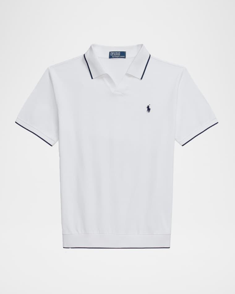 Men's Cotton Jacquard Pique Short-Sleeve Polo Shirt by POLO RALPH LAUREN