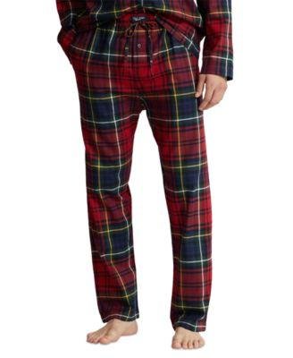 Men's Cotton Plaid Flannel Pajama Pants by POLO RALPH LAUREN