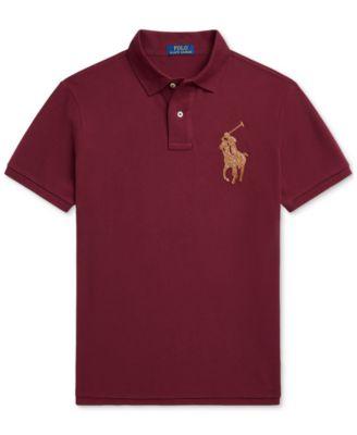 Men's Custom Slim Fit Leather-Pony Polo Shirt by POLO RALPH LAUREN