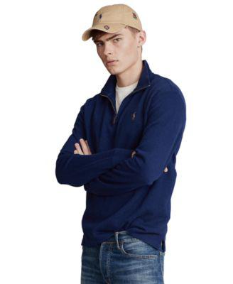 Men's Estate-Rib Cotton Quarter-Zip Pullover by POLO RALPH LAUREN