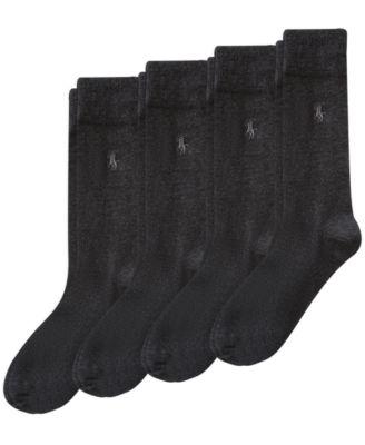 Men's Flat Knit Slack Dress Socks, 4-Pack by POLO RALPH LAUREN