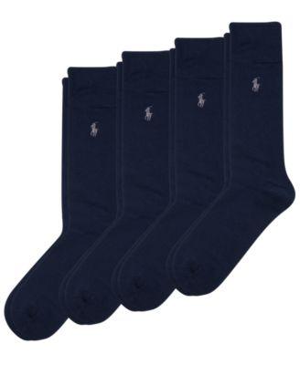Men's Flat Knit Slack Dress Socks, 4-Pack by POLO RALPH LAUREN