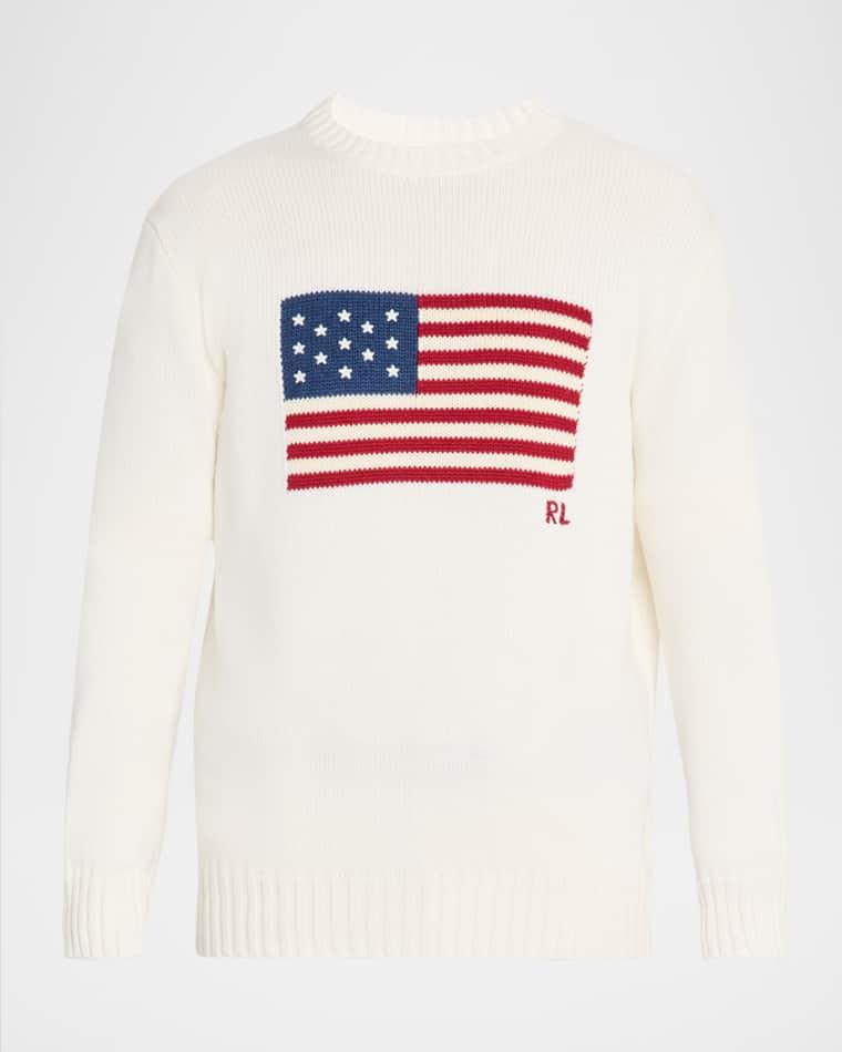 Men's Iconic Flag Cotton Sweater by POLO RALPH LAUREN