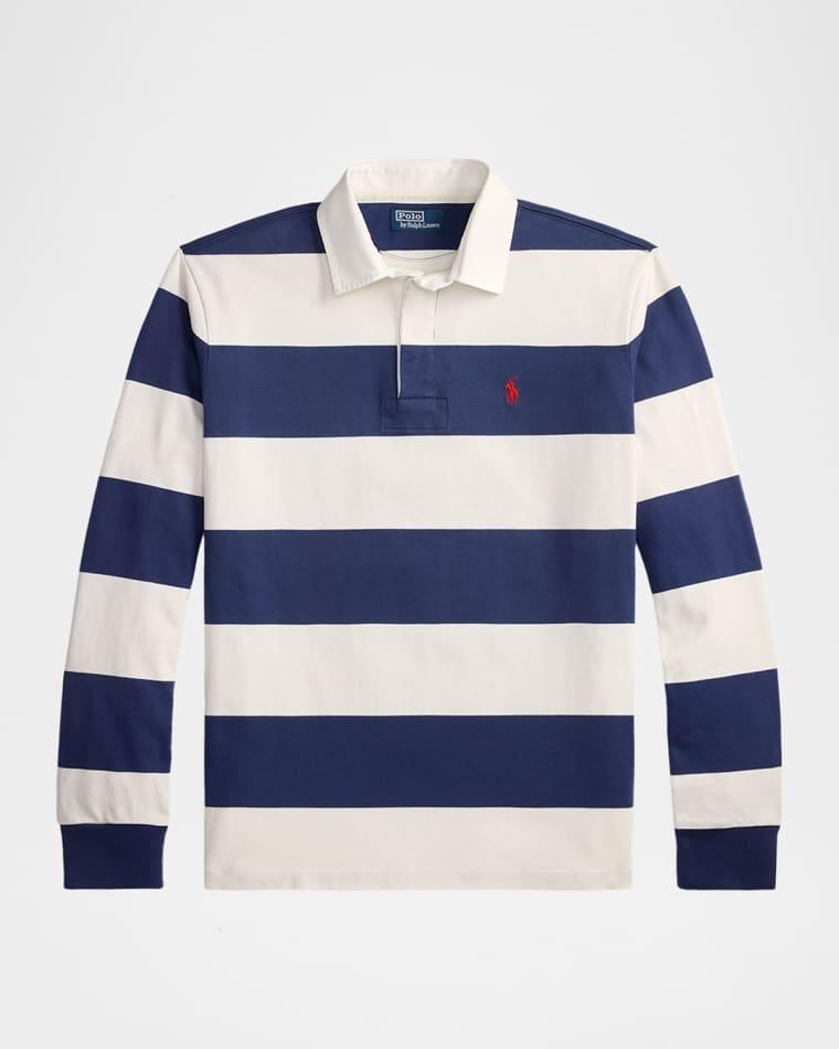 Men's Iconic Stripe Cotton Long-Sleeve Rugby Shirt by POLO RALPH LAUREN