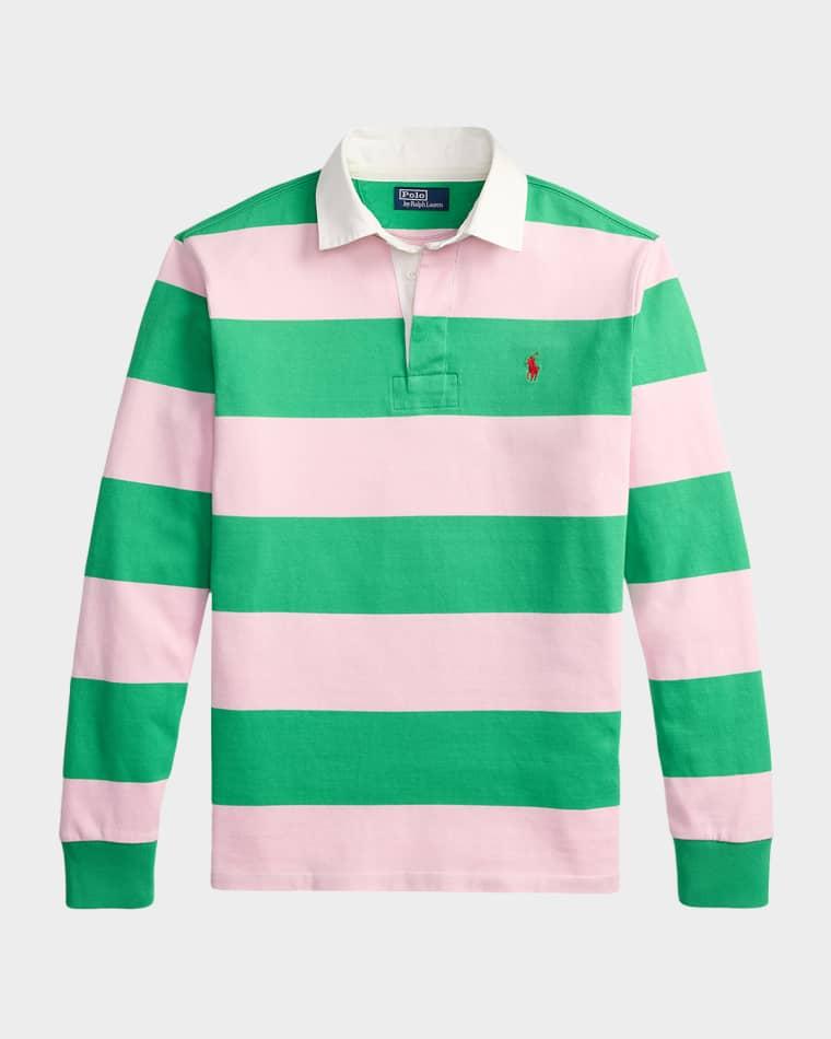 Men's Iconic Stripe Cotton Long-Sleeve Rugby Shirt by POLO RALPH LAUREN