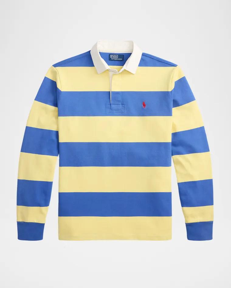 Men's Iconic Stripe Cotton Long-Sleeve Rugby Shirt by POLO RALPH LAUREN