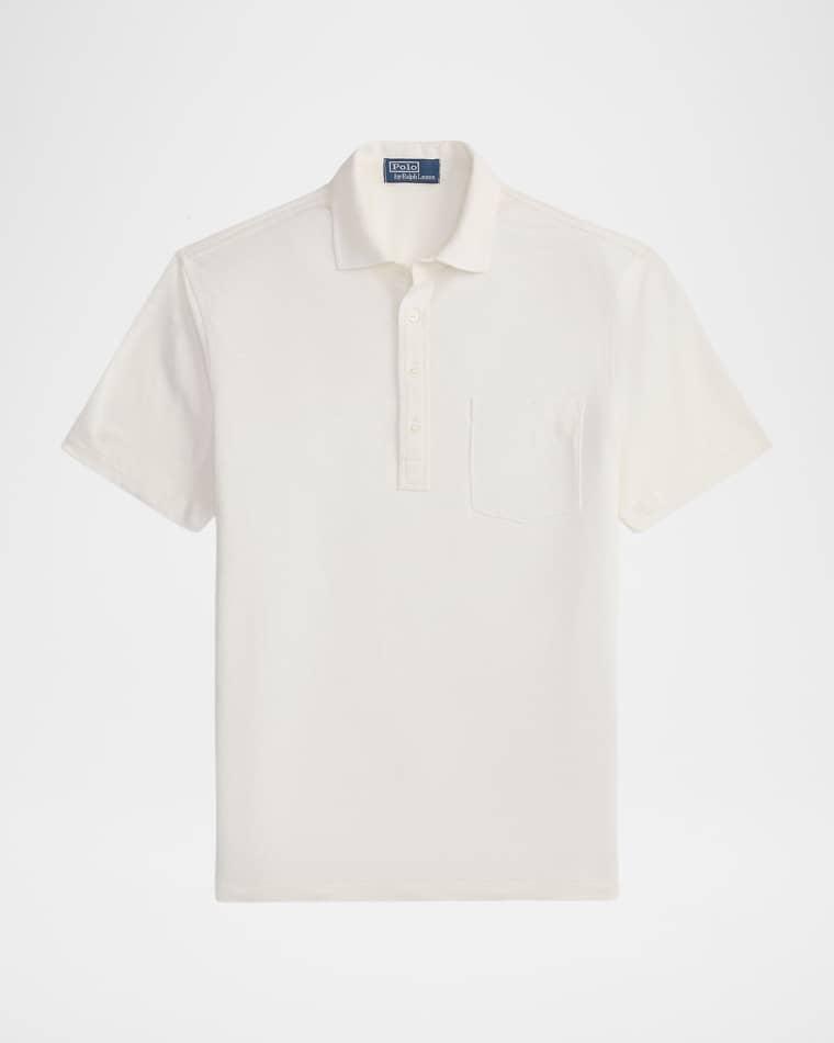Men's Linen Pique Knit Polo Shirt by POLO RALPH LAUREN