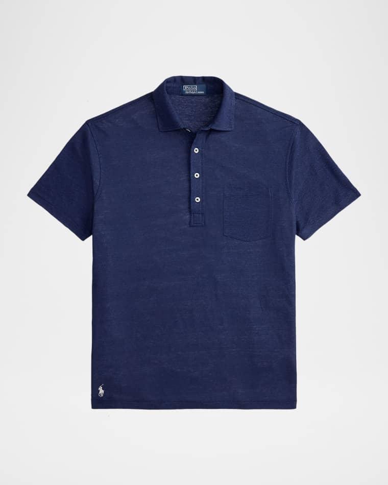 Men's Linen Pique Knit Polo Shirt by POLO RALPH LAUREN