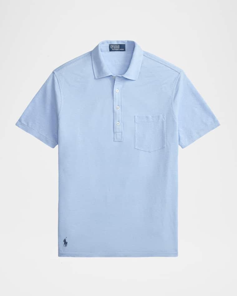 Men's Linen Pique Knit Polo Shirt by POLO RALPH LAUREN